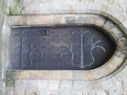 The door of All Saints' Church, Durham Road, Lanchester © DCC 2016